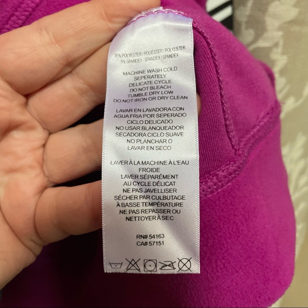 NWT gorgeous pink CK performance fleece jacket quarter zip plus size 3X - Picture 7 of 7
